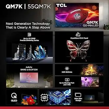 TCL 55" QM7K QD-MiniLED 4K HDR Google Smart TV