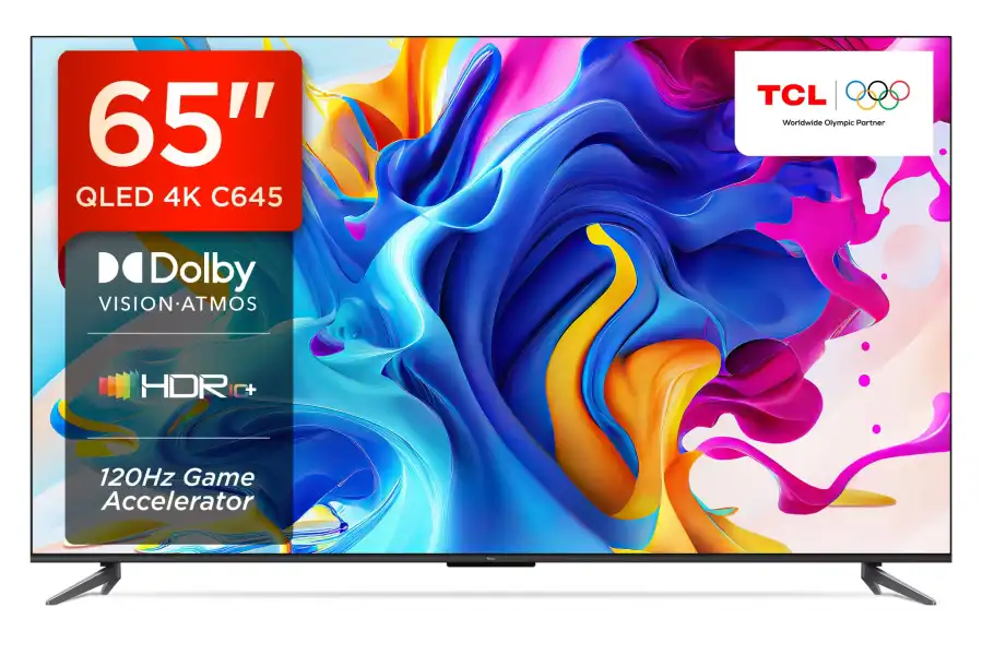 TCL C645 65" QLED 4K Google TV | Immersive HDR