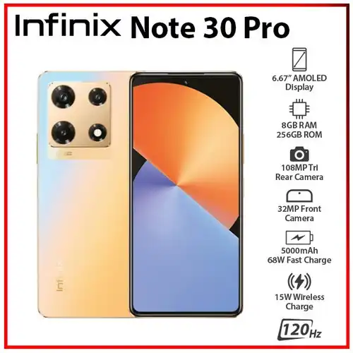 Infinix Note 30 Pro: 8GB RAM, 256GB Storage
