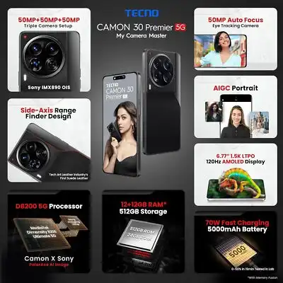 Tecno Camon 40 Premier 5G Design