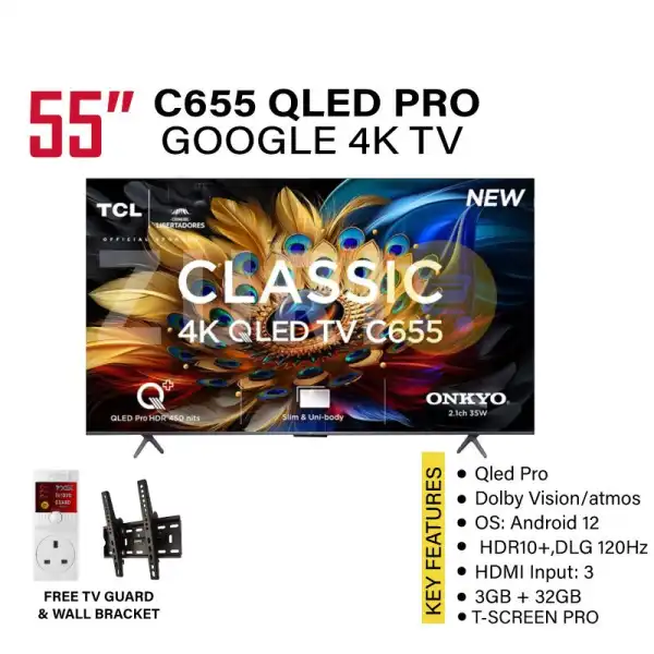 TCL 55" C655 QLED Pro 4K Google TV - Unbeatable Deal!
