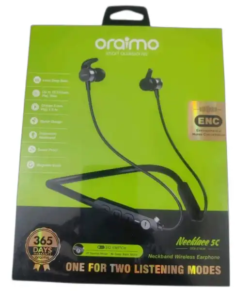 Oraimo OEB-E104D Neckband Bluetooth Earphones: Shop Now!